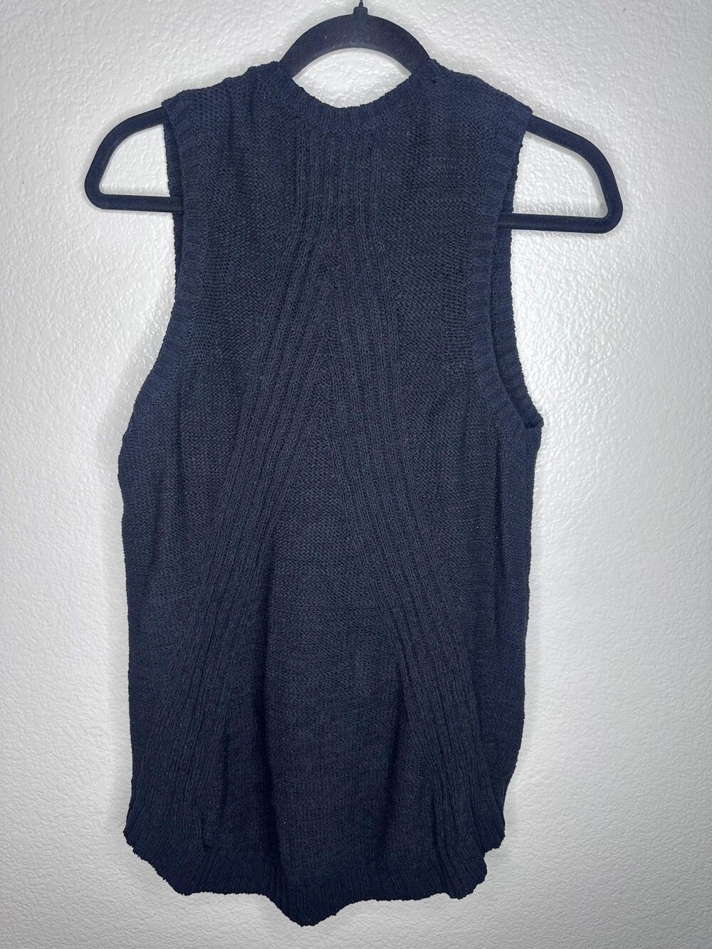 Banana Republic Sweater Vest Womens Large Gray V Neck Ribbed Knit Sleeveless - Picture 5 of 5